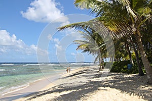 Couple on beach on St. Croix