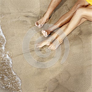 couple on beach vacation