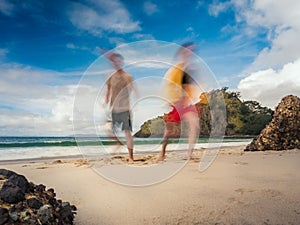 Couple Beach Walk