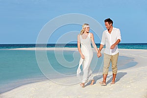 Couple At Beautiful Beach Wedding