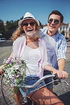 Couple with bicycles