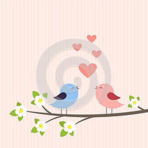 Couple of birds in love