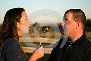 Couple Blowing Kisses 2