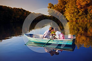 Couple in a boat