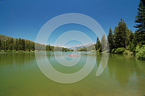 Couple Boating in Hume Lake photo