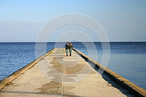 Couple on the bridge