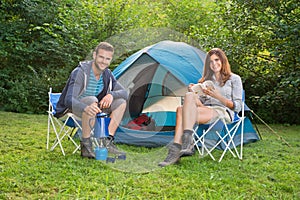 Couple on camping