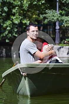 Couple in canoe