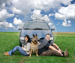 Couple On A Car Trip