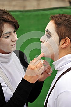 Couple at Carnival of Cadiz, Andalusia, Spain