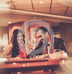 Couple in a casino