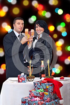 Couple celebrate Christmas night