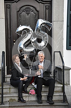 Couple celebrates 25th marriage anniversary