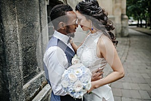 Couple celebrating their wedding day