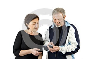 Couple checking the Text Message on the Phone