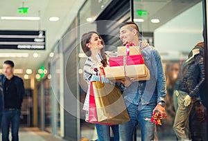 Couple with Christmas presents