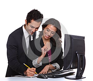 Couple with Computer