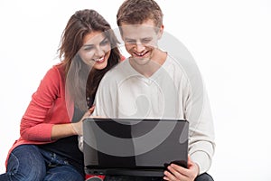Couple at the computer