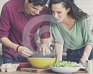 Couple Cooking Hobby Liefstyle Concept