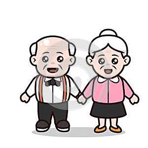 A couple of cute Grandparent character design