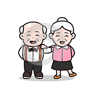 A couple of cute Grandparent character design