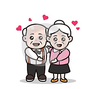 A couple of cute Grandparent character design