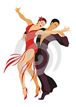 Couple dances a samba