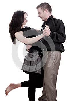 Couple is dancing
