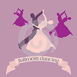 Couple dancing ballroom dance