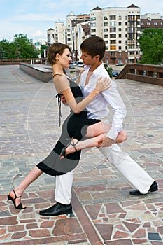 Couple dancing Latino dance