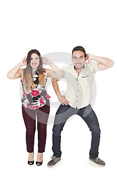 Couple dancing Macarena photo