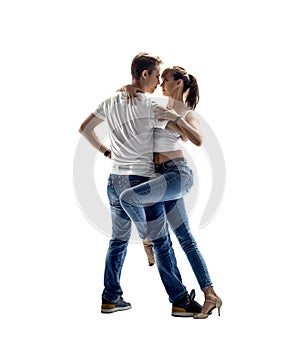 Couple dancing social danse