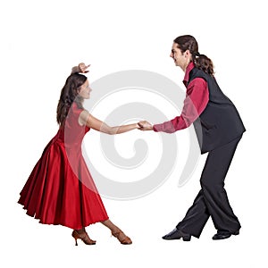 Couple dancing swing