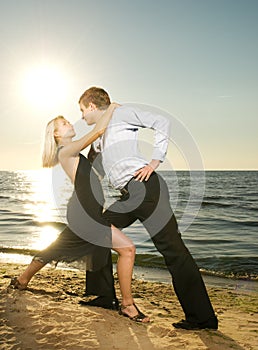 Couple dancing tango