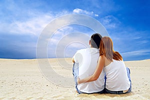 Couple in desert