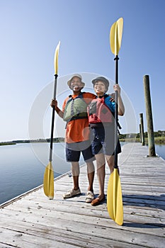 Couple on dock.