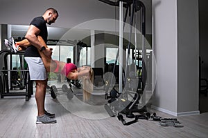 Couple Doing Sit-Ups Abdominal Crunch