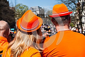 Couple dressed in orange - Koninginnedag 2012