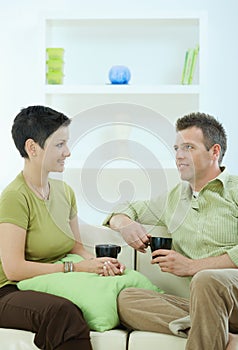 Couple drinking coffee