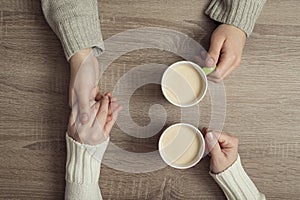 Couple drinking coffee