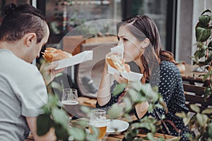 A Couple Eating