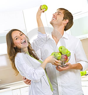 Couple Eating fresh fruits