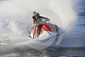 Couple Enjoying PWC Ride