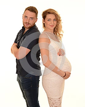 Couple expecting baby portrait