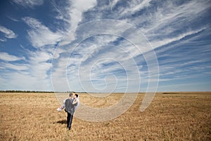 Couple on the field