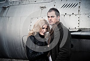 Couple and Fighter Jet
