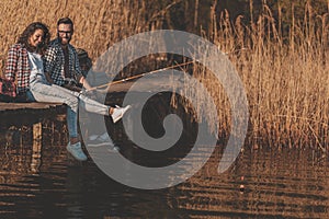 Couple on a fishing trip