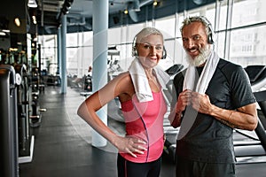 Couple of fit seniors living active life