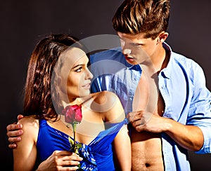 Couple with flower