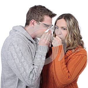 Couple with flu photo